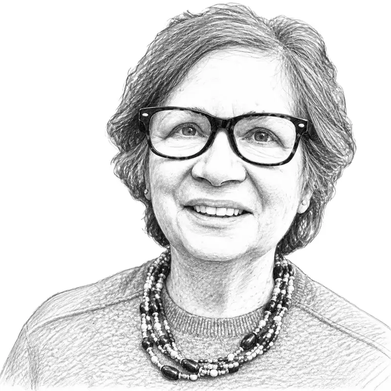 Pencil sketch portrait of Anita Gatto