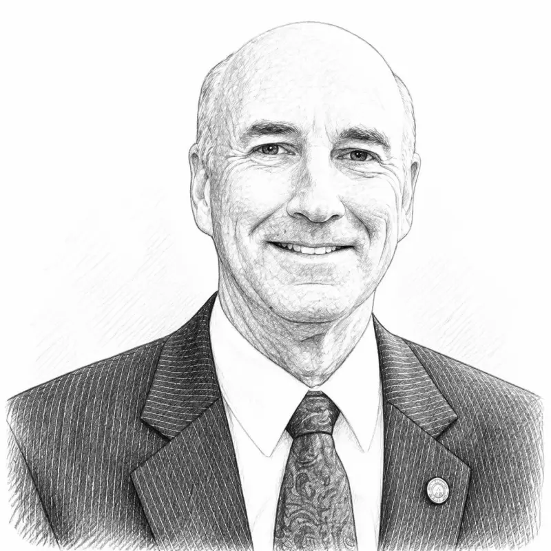 Pencil sketch portrait of Ray Cywinski