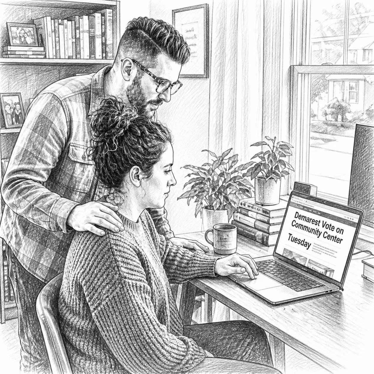Pencil sketch: Communication