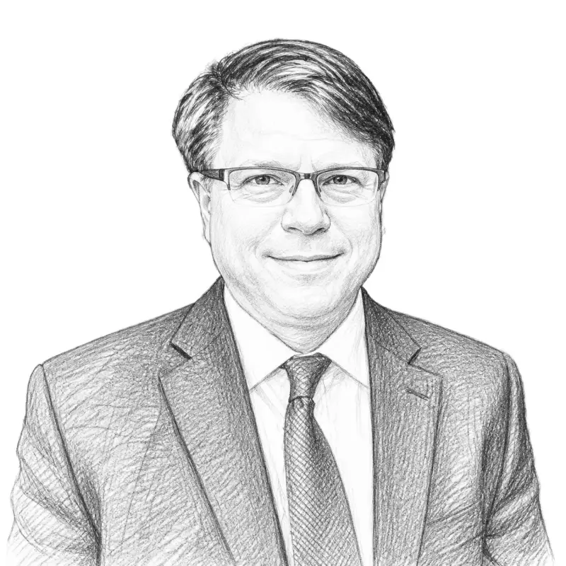 Pencil sketch portrait of Steve Tillack