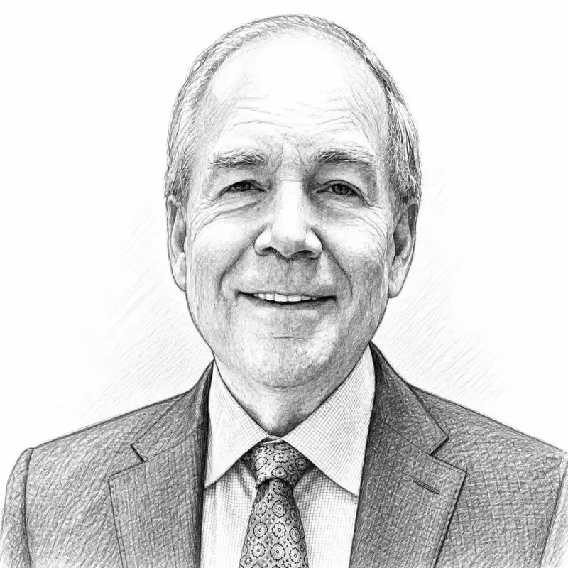 Pencil sketch portrait of Ted Martens